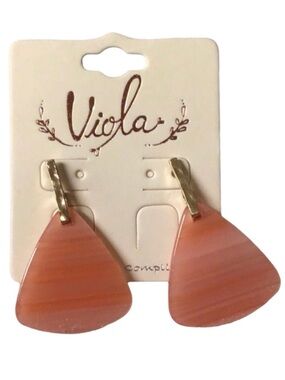 Viola Triangle Stud Drop Earrings (NWT)